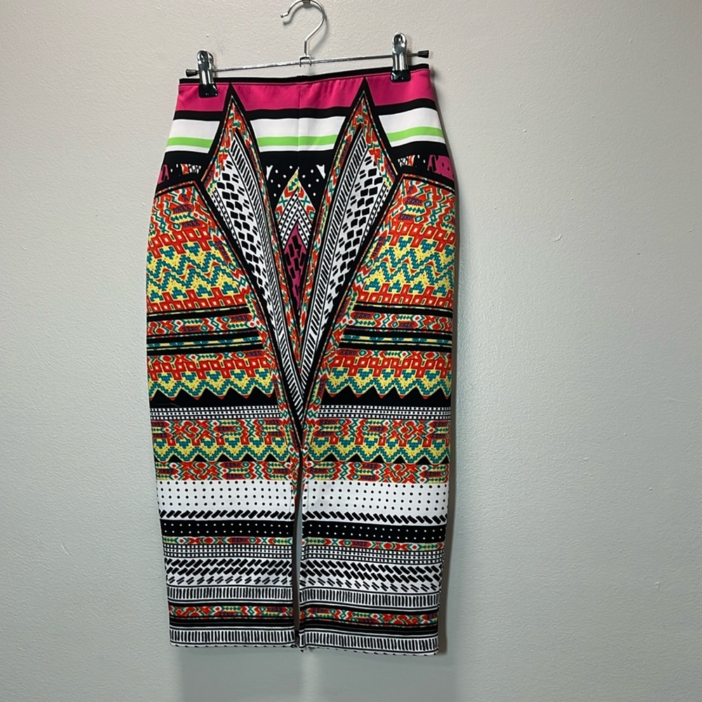 Colorful Skirt - Bisou Bisou Multicolor Geometric Midi / Pencil Skirt